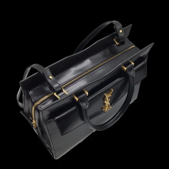 SAINT LAURENT BLACK LEATHER MEDIUM UPTOWN HANDBAG - Picture 6 of 9